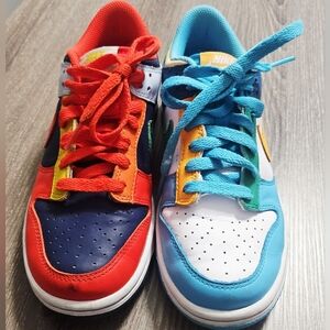 Youth Nike "what the" multi color dunk sneakers size 5Y